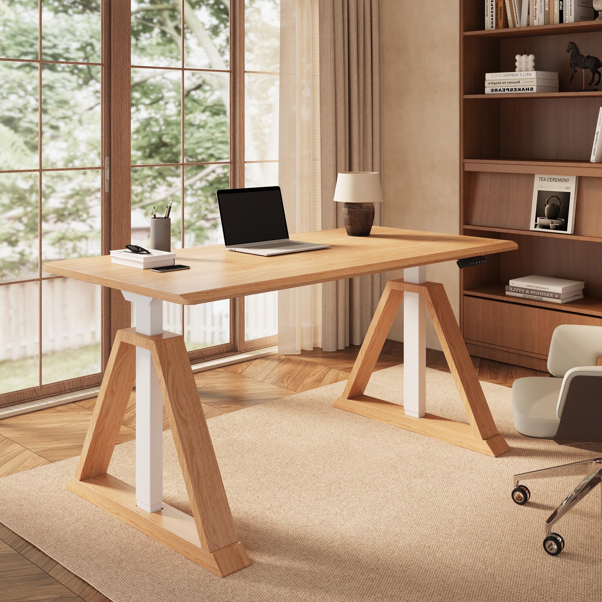 Amazon.com: FLEXISPOT 55 x 28 Inch Oak Executive Standing Desk